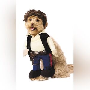 Star Wars Han Solo Dog Costume - Black, White, Blue